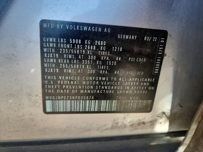 2022 VOLKSWAGEN ID.4   