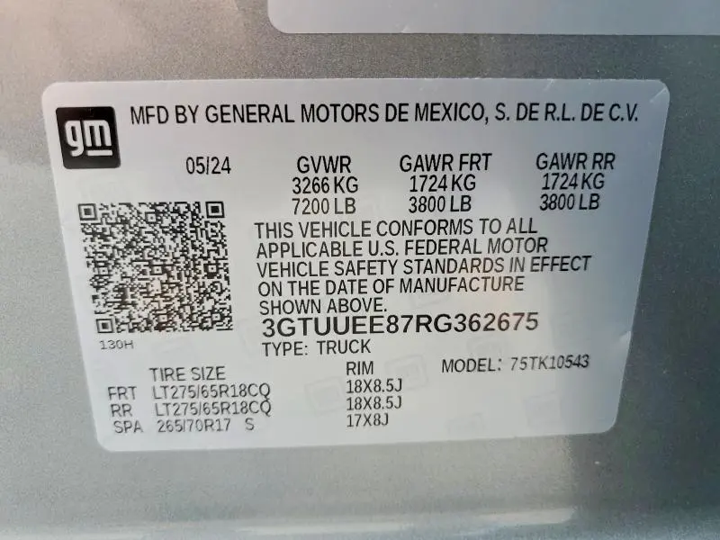 2024 GMC SIERRA K1500 AT4  