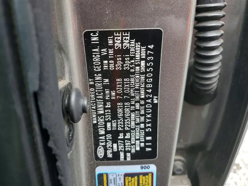 2011 KIA SORENTO EX  
