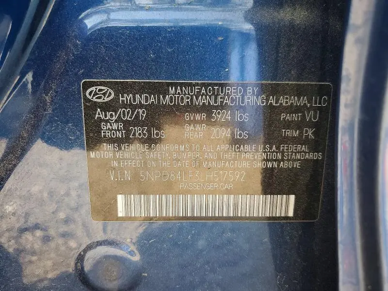 2020 HYUNDAI ELANTRA SEL  