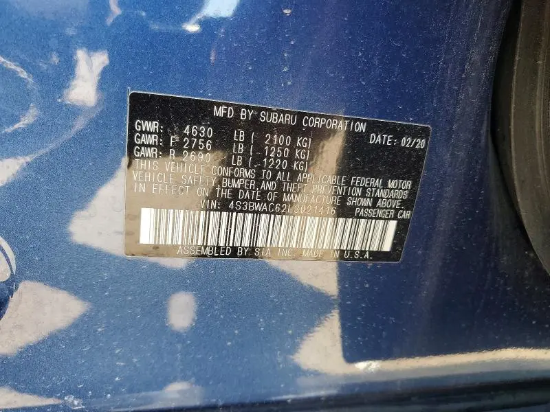 2020 SUBARU LEGACY PREMIUM  