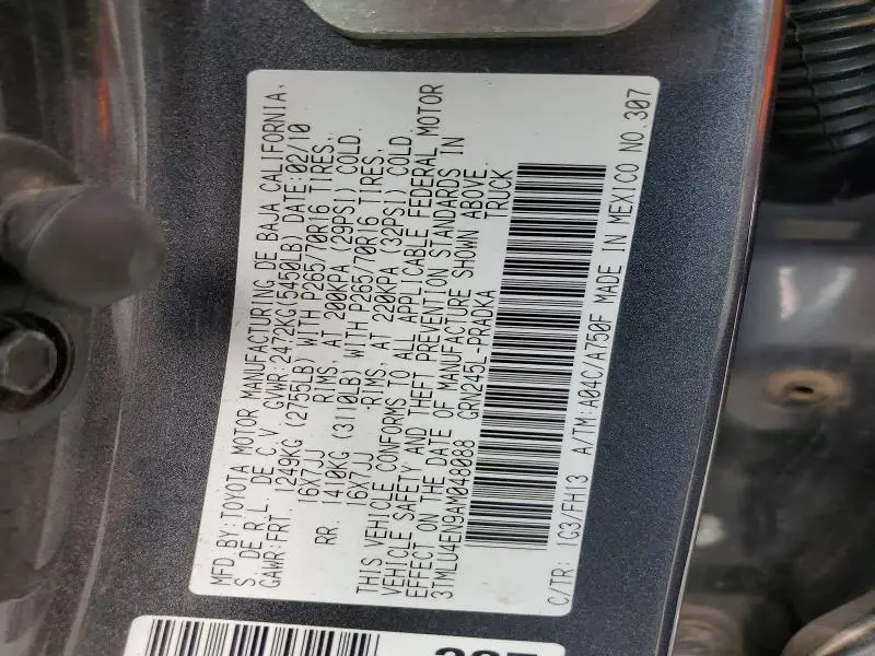 2010 TOYOTA TACOMA V6  