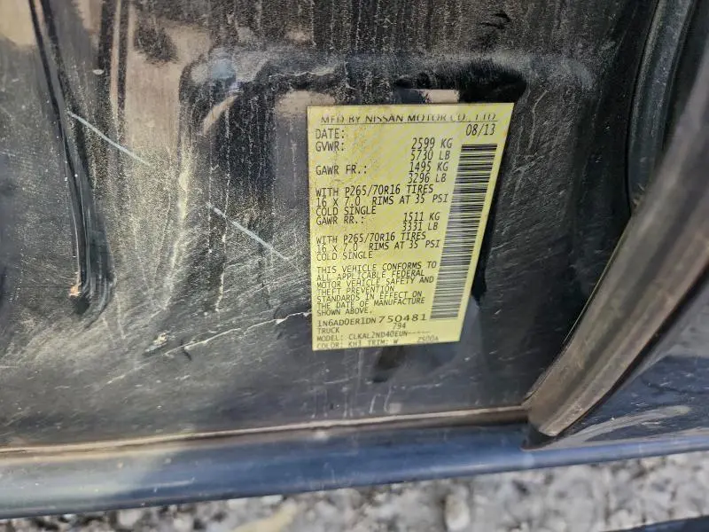 2013 NISSAN FRONTIER S  