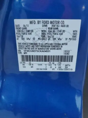 2012 FORD ESCAPE XLT  