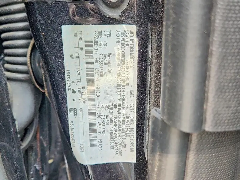 2012 FORD FOCUS SE  