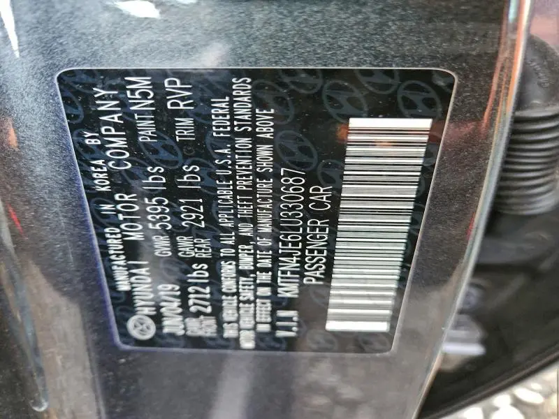 2020 GENESIS G80 BASE  