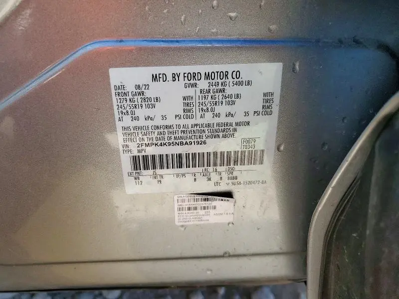 2022 FORD EDGE TITANIUM  