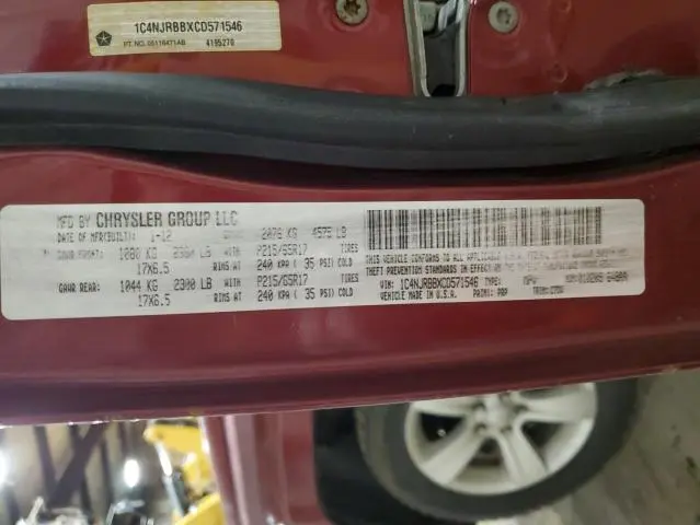 2012 JEEP PATRIOT SPORT  