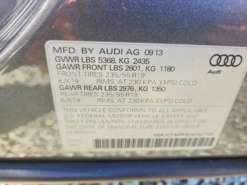 2014 AUDI Q5 PREMIUM PLUS  