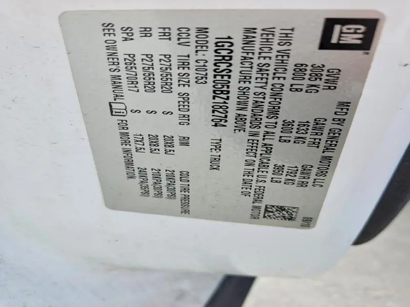 2011 CHEVROLET SILVERADO C1500 LT  