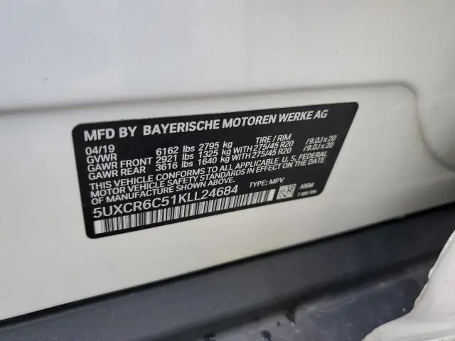 2019 BMW X5 XDRIVE40I  