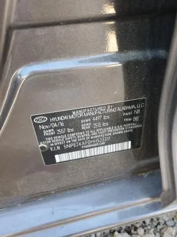 2017 HYUNDAI SONATA SE  