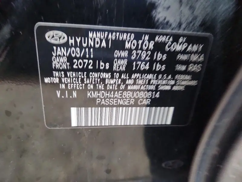 2011 HYUNDAI ELANTRA GLS  