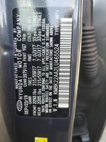 2020 HYUNDAI KONA SEL  