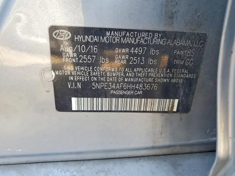 2017 HYUNDAI SONATA SPORT  