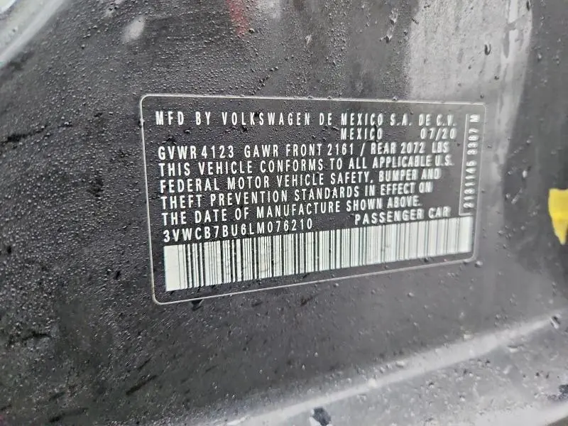 2020 VOLKSWAGEN JETTA S  