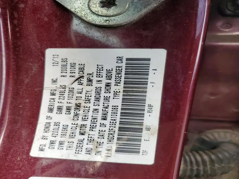 2014 HONDA ACCORD LX  