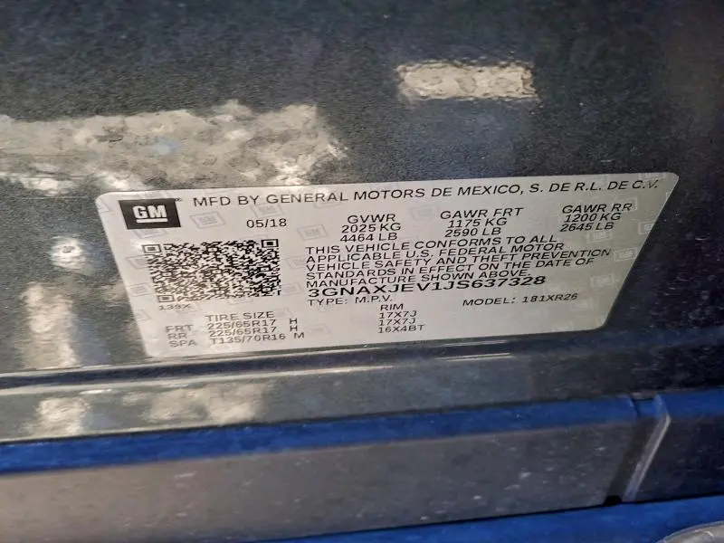 2018 CHEVROLET EQUINOX LT  