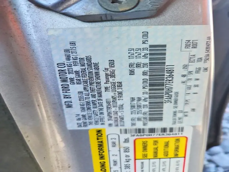 2014 FORD FUSION SE  