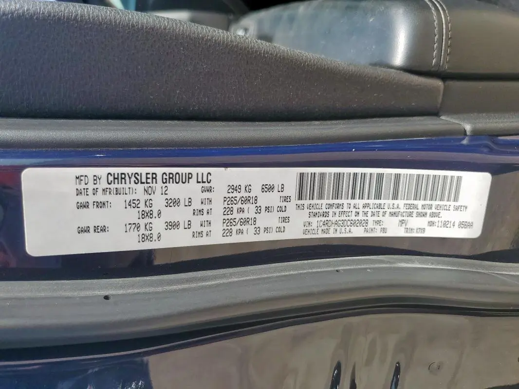 2013 DODGE DURANGO SXT  