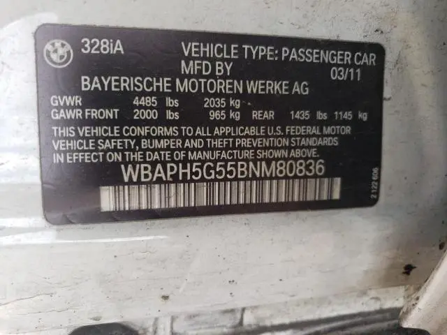 2011 BMW 328 I SULEV