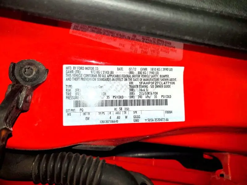 2012 FORD FOCUS 4D   