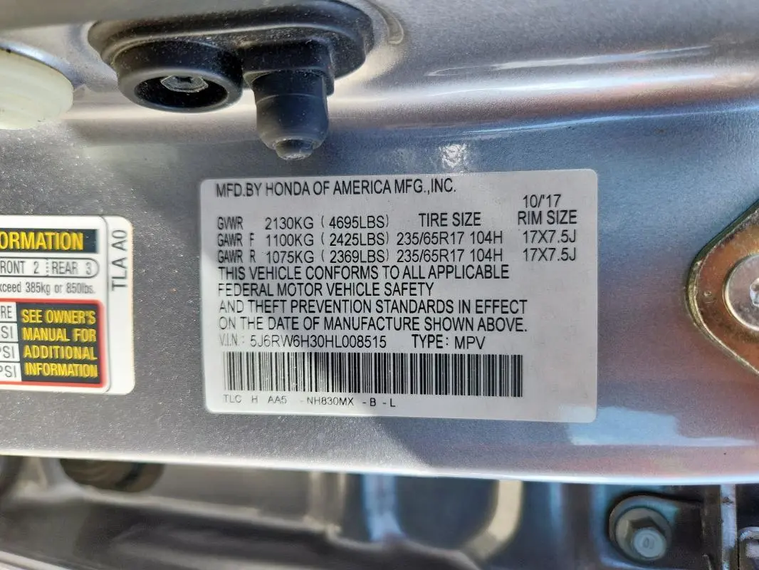 2017 HONDA CR-V LX  