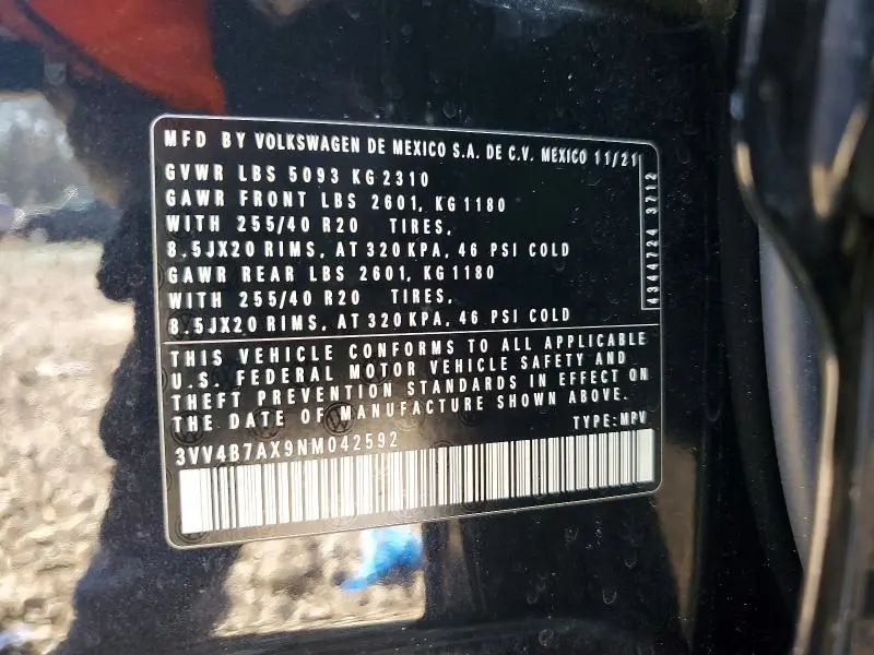 2022 VOLKSWAGEN TIGUAN SEL R-LINE  