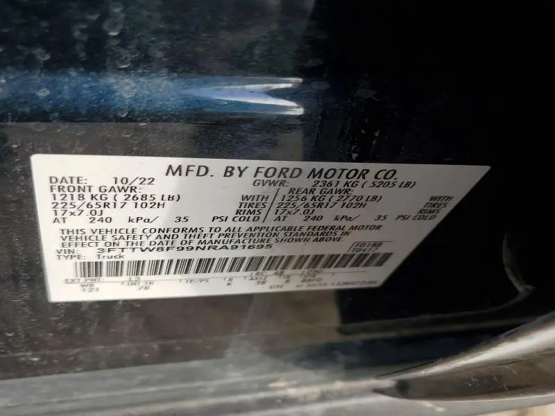 2022 FORD MAVERICK XL  