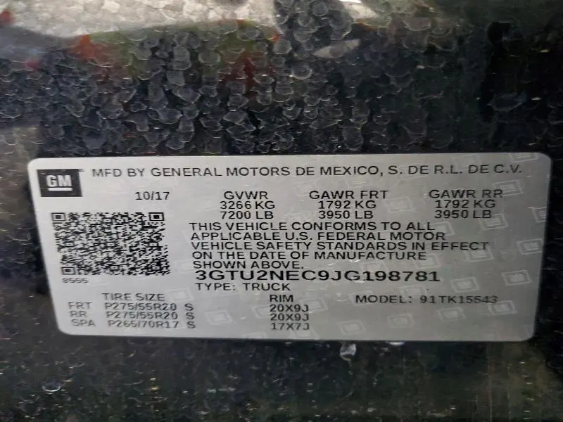 2018 GMC SIERRA K1500 SLT  