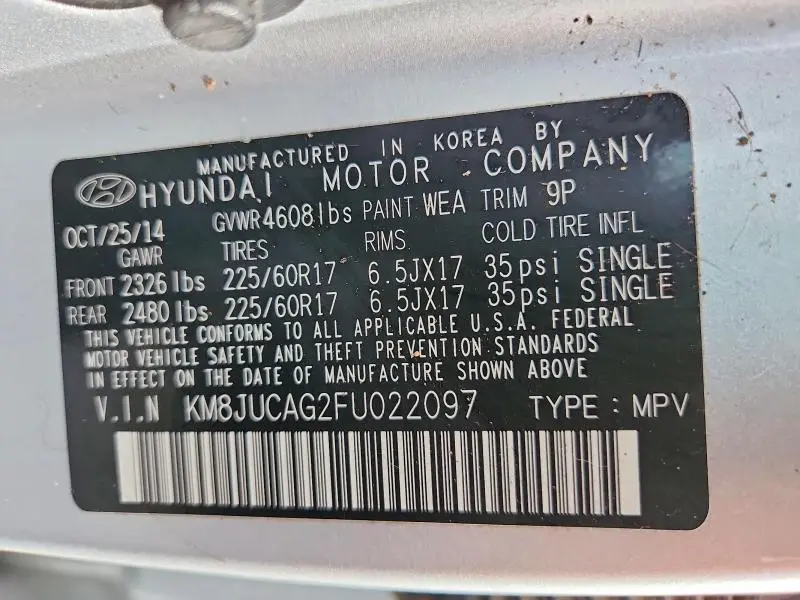 2015 HYUNDAI TUCSON SE  