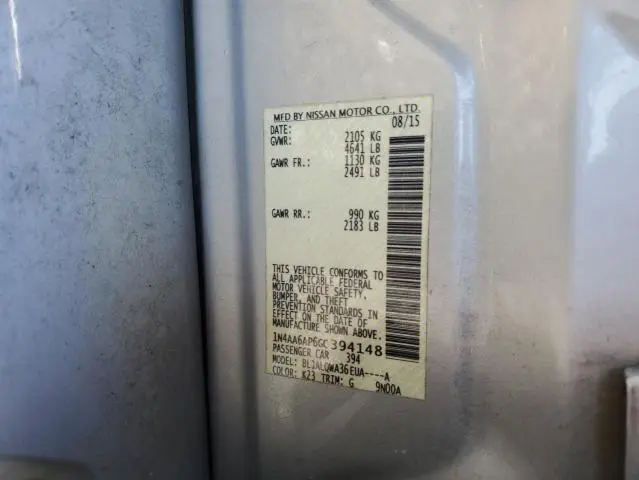 2016 NISSAN MAXIMA 3.5S