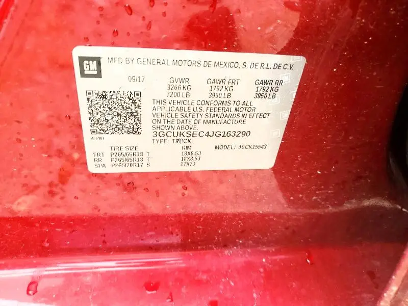 2018 CHEVROLET SILVERADO K1500 LTZ  
