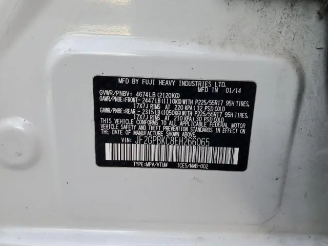 2014 SUBARU XV CROSSTREK 2.0I HYBRID TOURING  