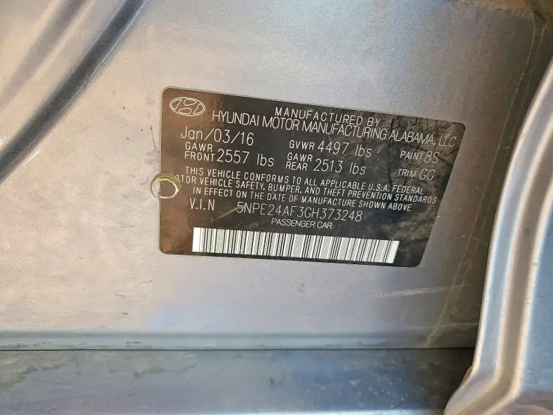 2016 HYUNDAI SONATA SE  