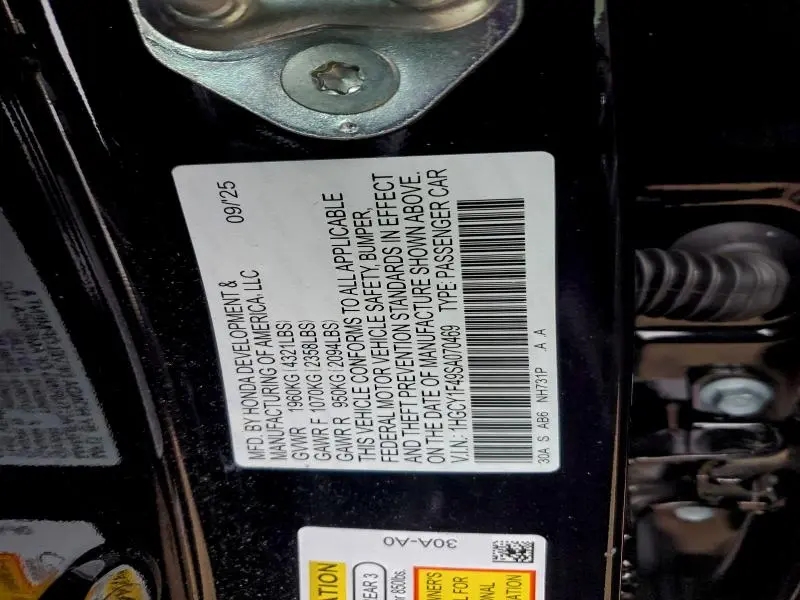 2025 HONDA ACCORD SE  