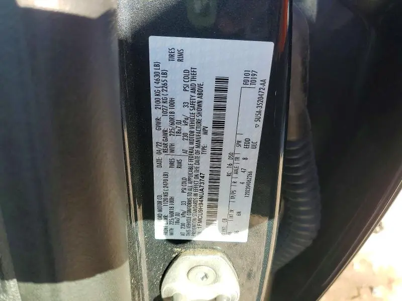2022 FORD ESCAPE SEL  
