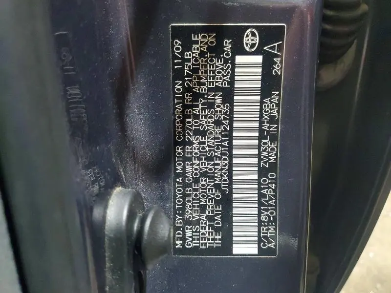 2010 TOYOTA PRIUS IV  