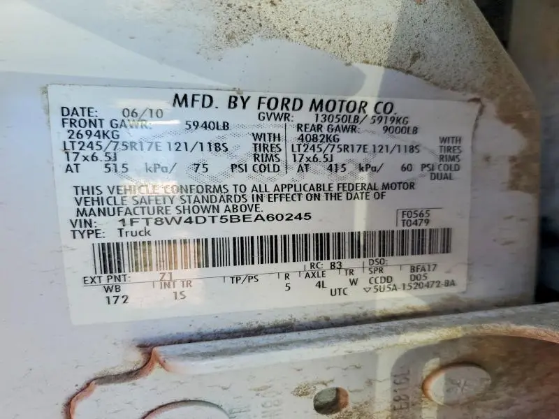 2011 FORD F450 SUPER DUTY  