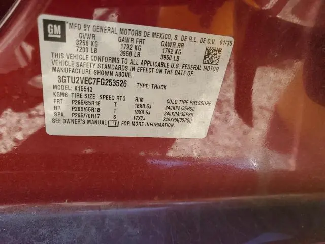 2015 GMC SIERRA K1500 SLT  