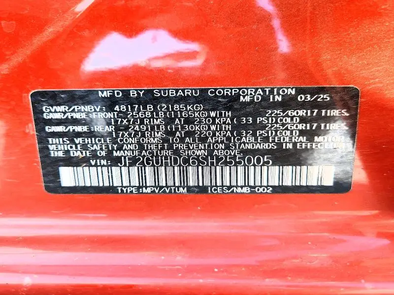 2025 SUBARU CROSSTREK PREMIUM  