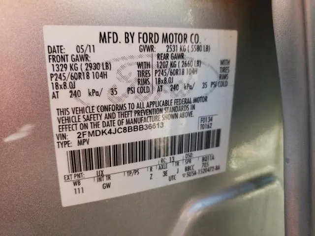 2011 FORD EDGE SEL  