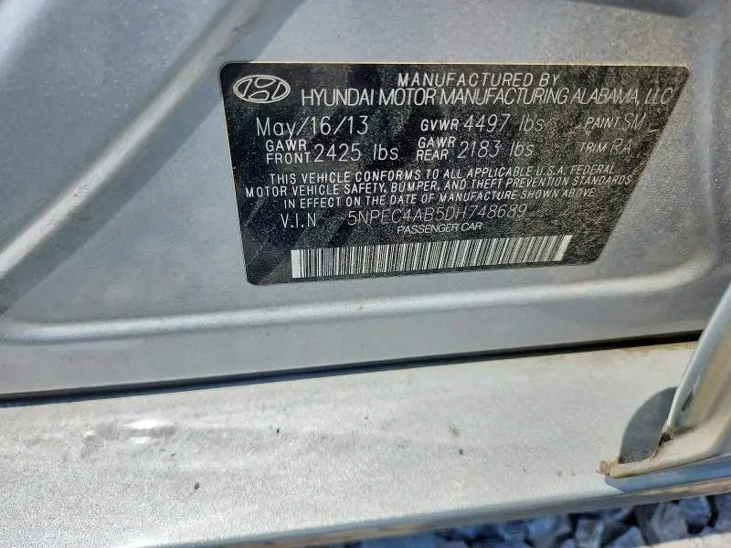 2013 HYUNDAI SONATA   