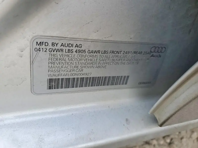 2013 AUDI A4 PREMIUM PLUS  