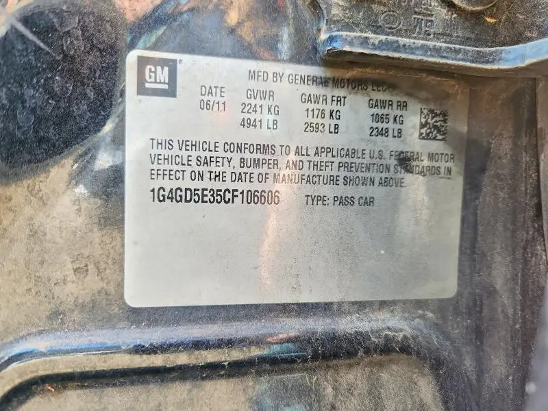 2012 BUICK LACROSSE PREMIUM  