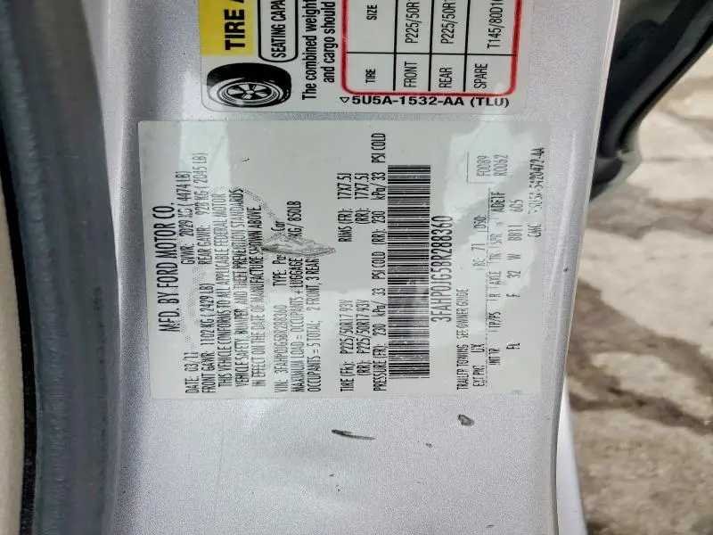 2011 FORD FUSION SEL  