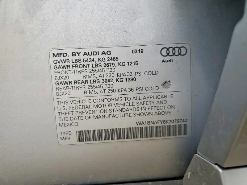 2019 AUDI Q5 PREMIUM PLUS  