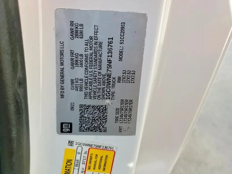 2022 CHEVROLET SILVERADO C2500 HEAVY DUTY LT  