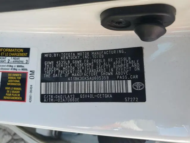 2010 TOYOTA CAMRY SE  