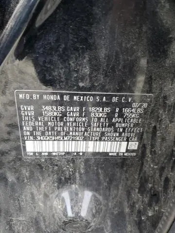 2020 HONDA FIT LX  